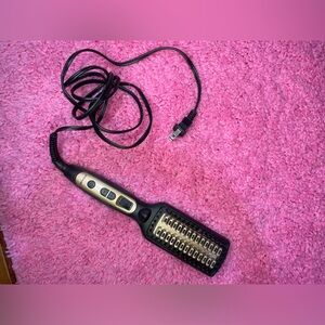 Visage Hair Straightening Heat Brush hakk I'mr straightener  black and rose gold